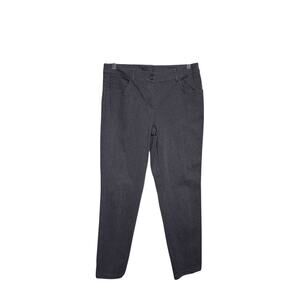 Akris High Rise Pants Women’s Sz 8 Black Cotton Stretch Tailored Slim Whimsygoth